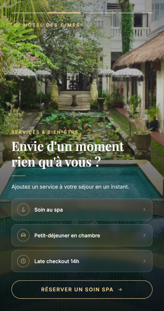 Vídeo de hotel, écran 2