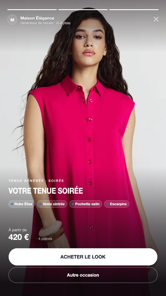 Outfit Generator, écran 3